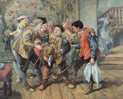 Grumio Kondigt de Nadering van Petrucchio aan, 1864 door John Gilbert